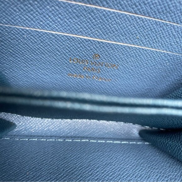 Blue Monogram Denim Remix Wallet Gold Hardware, card slots. Ref#lv224* - Picture 13 of 13